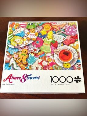 Buffalo Puzzles Aimee Stewart "Tea and Cookies" 1000pc 2016